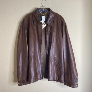 NEW robert talbott leather jacket